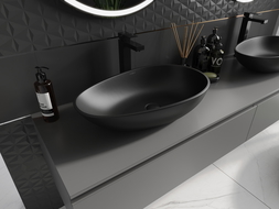 Mexen Nora umyvadlo na desku z konglomerátu 60 x 36 cm, černá - 23056071