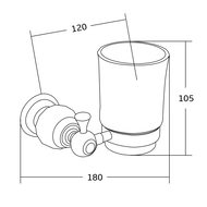 Mexen Estela kelímek na kartáčky, černý - 7011538-70