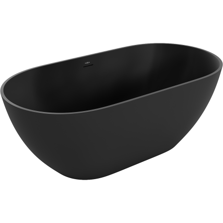 Mexen Rimini volně stojící vana z konglomerátu 150 x 75 cm, černý mat - 57241507570