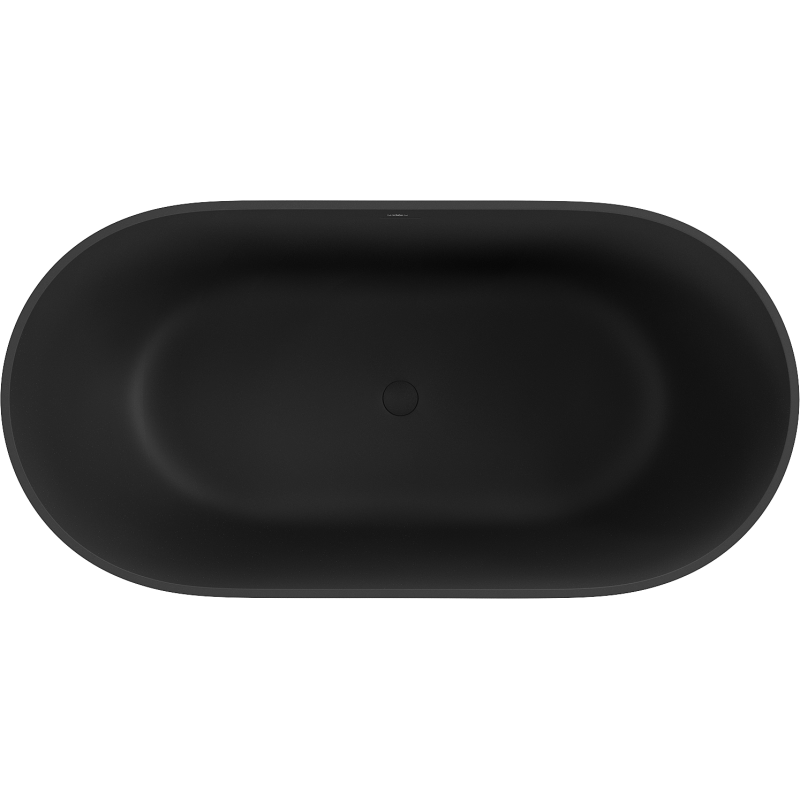 Mexen Rimini volně stojící vana z konglomerátu 150 x 75 cm, černý mat - 57241507570