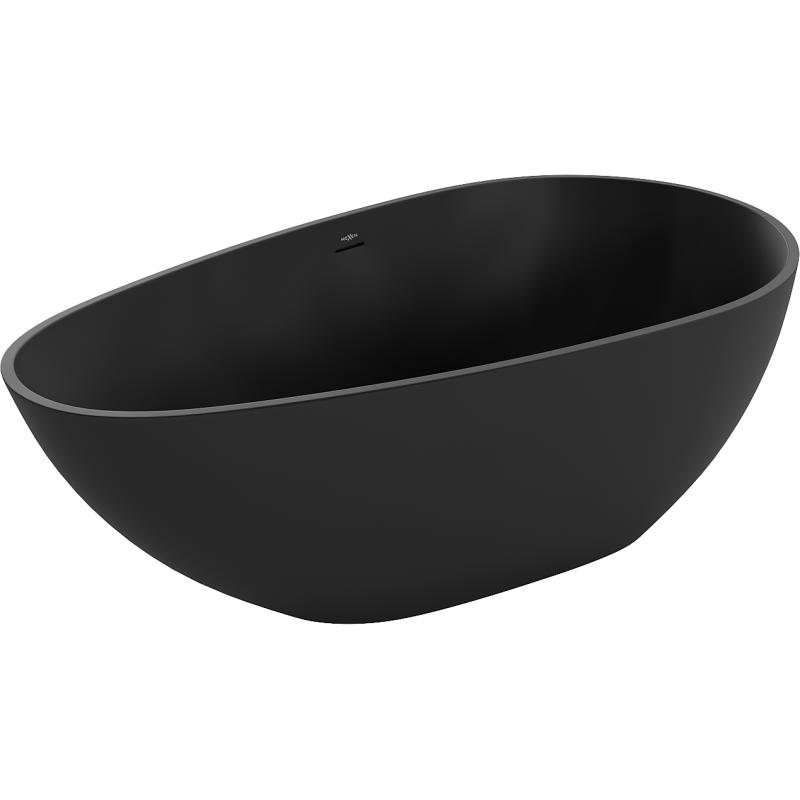 Mexen Palermo volně stojící vana z konglomerátu 150 x 78 cm, černá mat - 57211507870