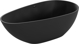 Mexen Palermo volně stojící vana z konglomerátu 150 x 78 cm, černá mat - 57211507870