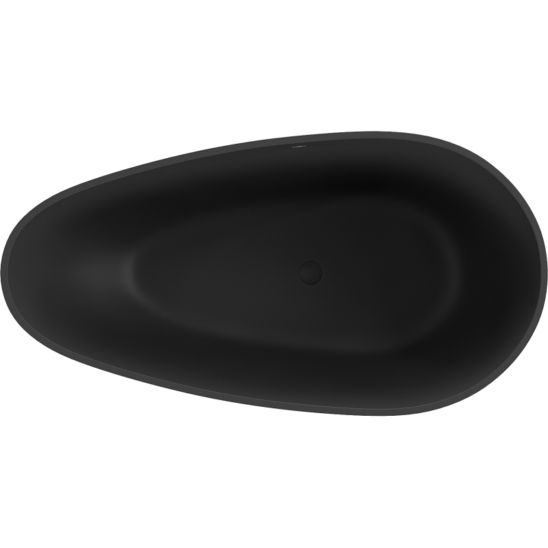 Mexen Palermo volně stojící vana z konglomerátu 150 x 78 cm, černá mat - 57211507870