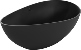 Mexen Parma volně stojící vana z konglomerátu 160 x 95 cm, černá mat - 57231609570