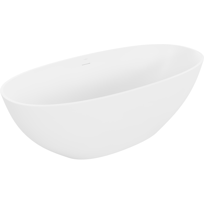 Mexen Bari volně stojící vana z konglomerátu 165 x 75 cm, bílá matná - 57221657500