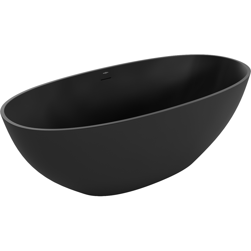 Mexen Bari volně stojící vana z konglomerátu 165 x 75 cm, černá matná - 57221657570