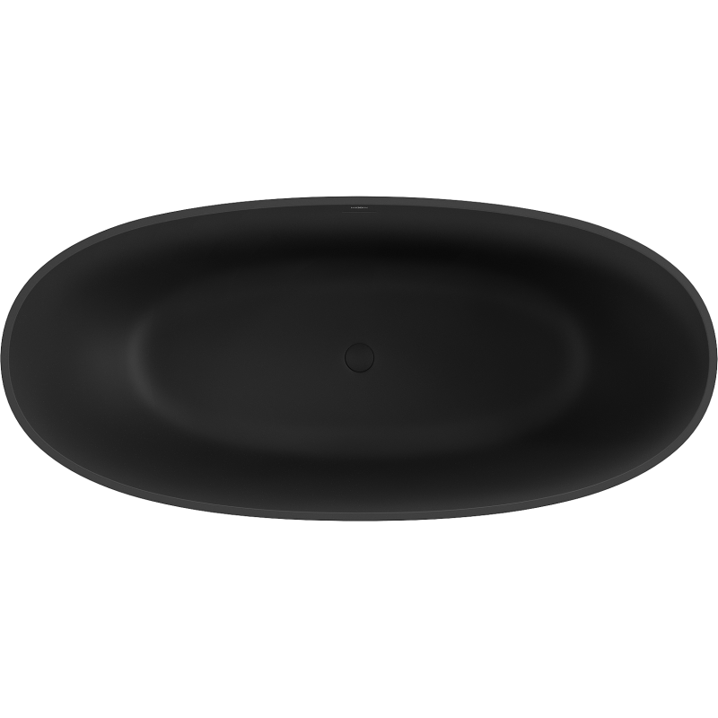 Mexen Bari volně stojící vana z konglomerátu 165 x 75 cm, černá matná - 57221657570