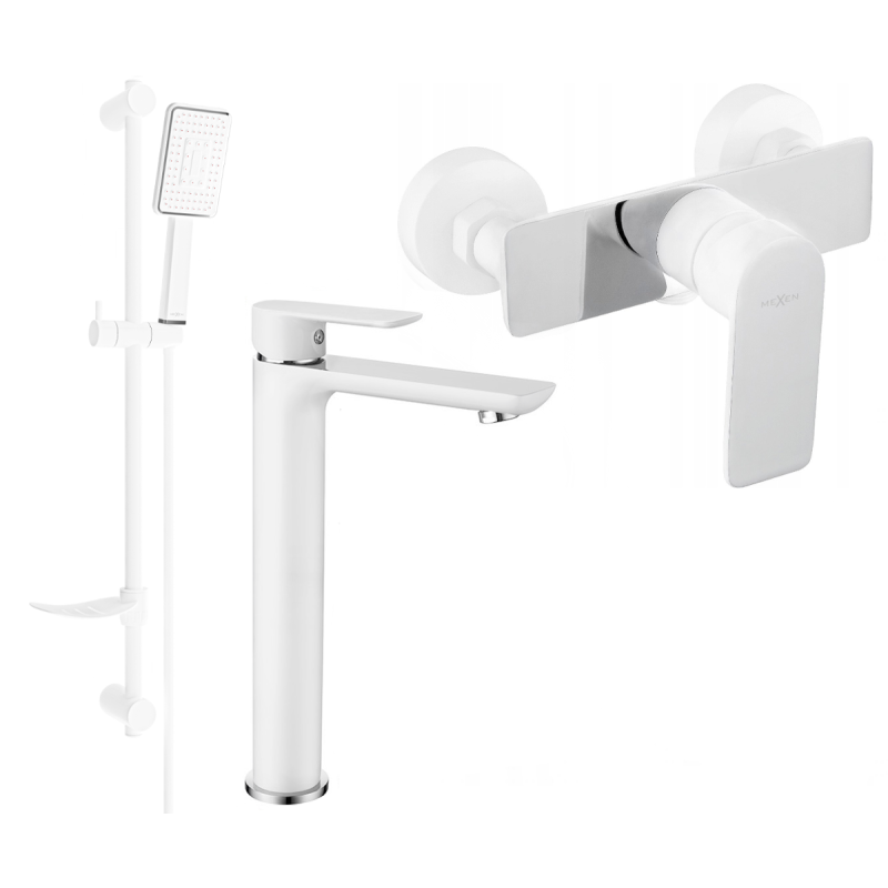 Mexen Alfa DF54 sprchový set, bílý/chrom - 745714DF54-02