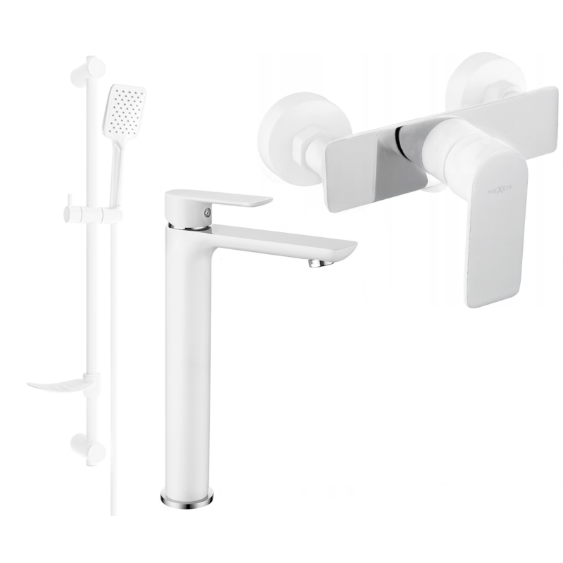 Mexen Alfa DF62 sprchová sada, bílá/chrom - 745714DF62-02