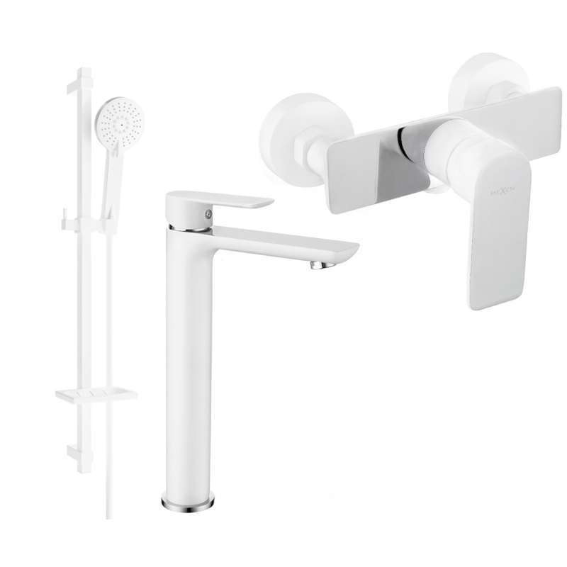 Mexen Alfa DQ40 sprchová sada, bílá/chrom - 745714DQ40-02