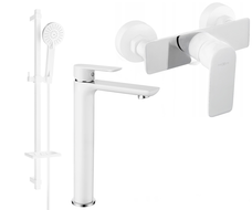 Mexen Alfa DQ40 sprchová sada, bílá/chrom - 745714DQ40-02