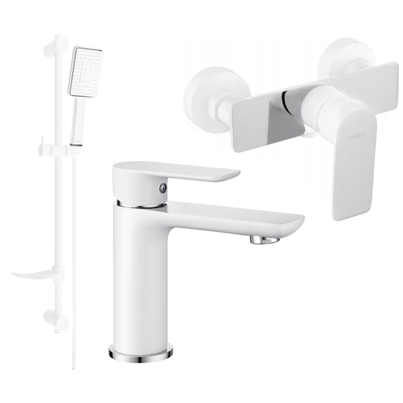 Mexen Alfa DF54 sprchová sada, bílá/chrom - 745704DF54-02