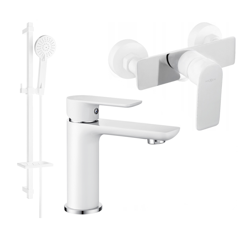 Mexen Alfa DQ40 sprchová sada, bílá/chrom - 745704DQ40-02