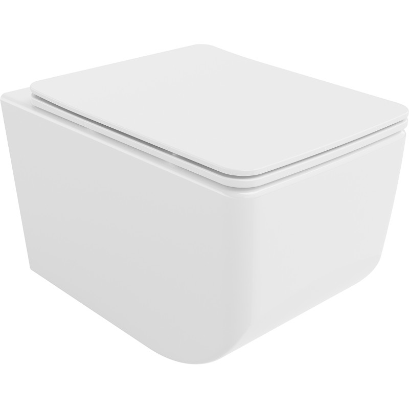 Mexen Vera wc mísa Rimless s pomalu padajícím prkénkem slim, duroplast, bílá - 30164000