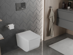 Mexen Vera WC mísa Rimless s pomalu klesající deskou slim, duroplast, bílá - 30164000