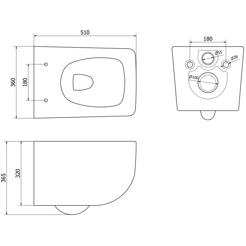 Mexen Vera wc mísa Rimless s pomalu padajícím prkénkem slim, duroplast, bílá - 30164000