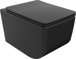 Mexen Vera wc mísa Rimless s pomalu klesající deskou slim, duroplast, černá matná - 30164070