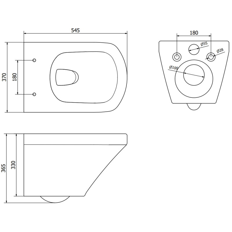 Mexen Vito miska wc Rimless se sedátkem slim s pomalým zavíráním, duroplast, bílý lesk - 30174000