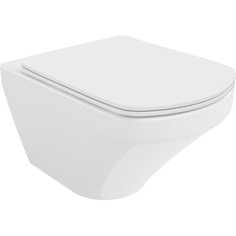Mexen Vito miska wc Rimless se sedátkem slim s pomalým zavíráním, duroplast, bílý lesk - 30174000