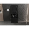 Mexen Vera WC mísa Rimless s pomalu sklopným sedátkem slim, duroplast, černá mat - 30164070