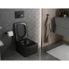 Mexen Vera wc mísa Rimless se sedátkem s pomalým zavíráním slim, duroplast, černá matná - 30164070