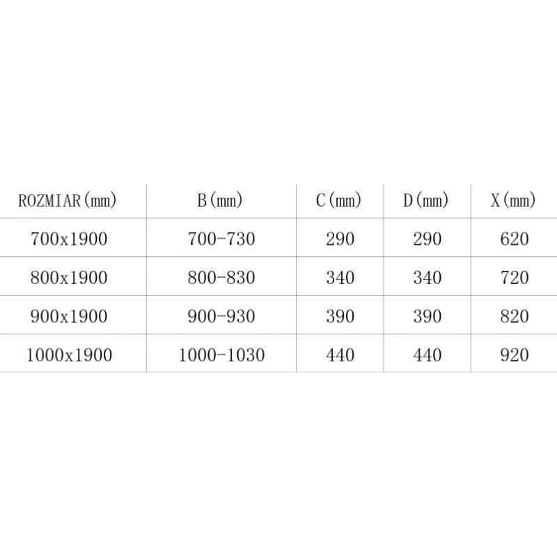 Mexen Texas sprchové dveře otočné 80 cm, transparentní, chrom - 880-080-000-01-00