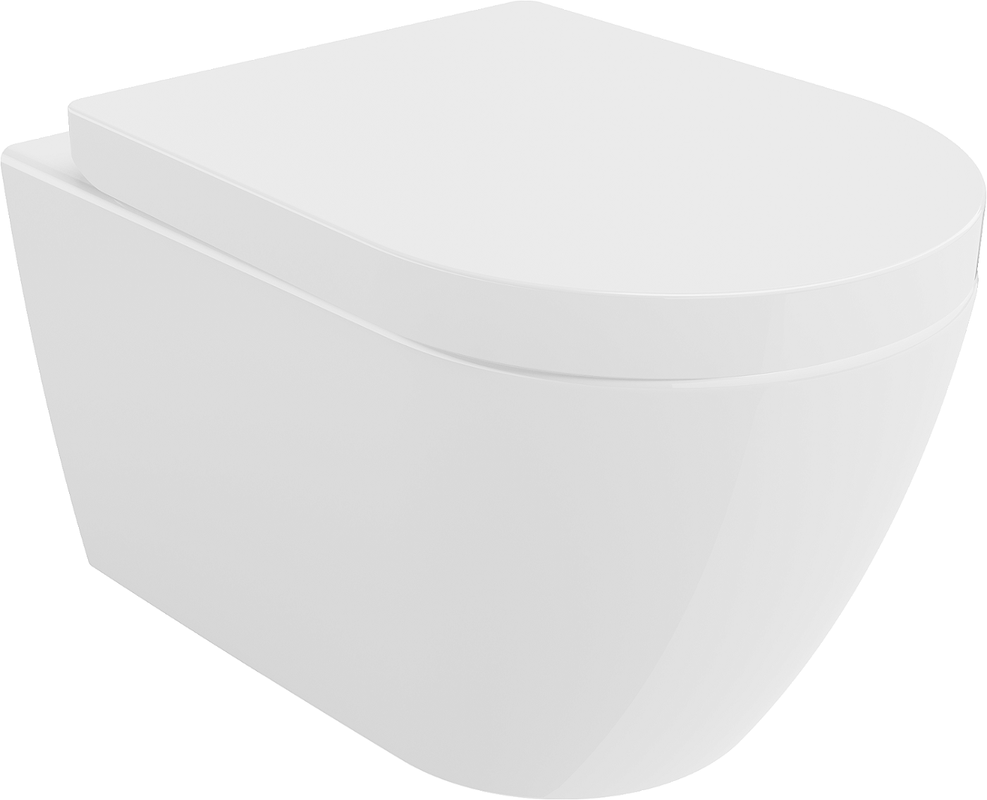 Mexen Rico WC mísa Rimless s pomalu padající deskou tvrdá, Bílá - 30478000