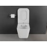 Mexen Cube wc mísa Rimless s pomalu sklopným slim sedátkem, duroplast, bílý lesk - 30924000