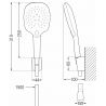 Mexen R-22 bodová sprchová sada, černá - 785225052-70