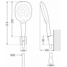 Mexen R-22 bodová sprchová sestava, černá - 785225052-70