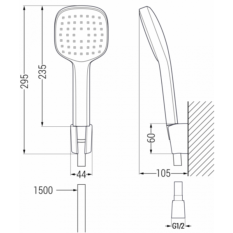 Mexen R-33 bodová sprchová sada, černá - 785335052-70