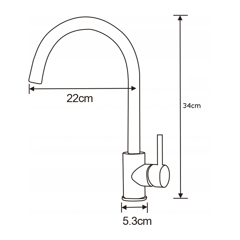Mexen Luna kuchyňská baterie, chrom - 671400-00