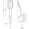 Mexen R-54 bodová sprchová sada, černá/chrom - 785545052-71