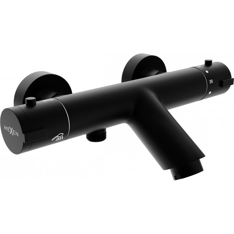 Mexen Kai termostatická vanová baterie, černá - 77300-70