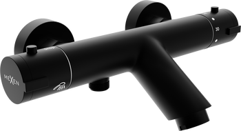 Mexen Kai termostatická vanová baterie, černá - 77300-70