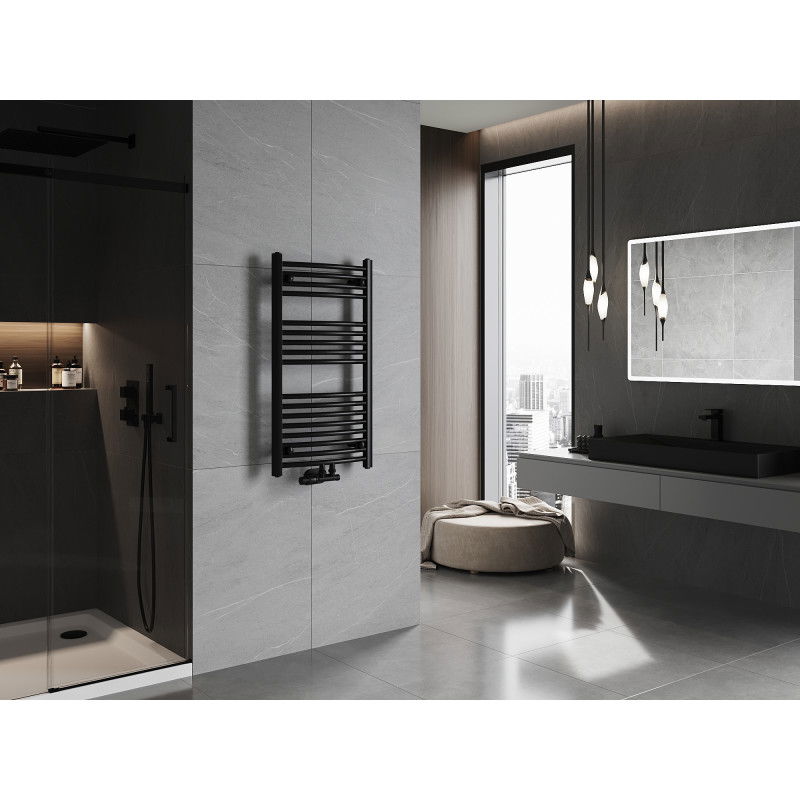 Mexen Ares koupelnový radiátor 900 x 500 mm, 372 W, černý - W102-0900-500-00-70