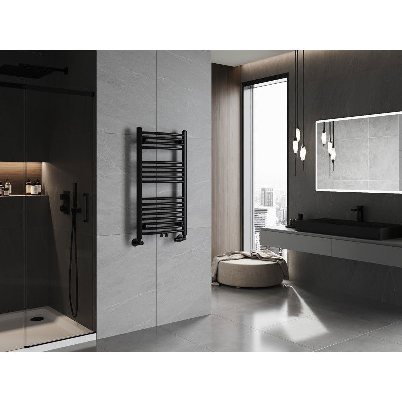 Mexen Ares koupelnový radiátor 900 x 500 mm, 372 W, černý - W102-0900-500-00-70