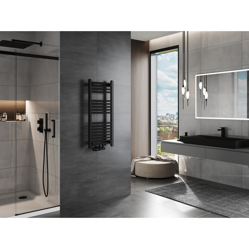 Mexen Mars radiátor do koupelny 900 x 400 mm, 309 W, černý - W110-0900-400-00-70