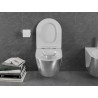 Mexen Lena wc mísa bezokrajová s pomalu spouštěným slim sedátkem, duroplast, bílá/stříbrná - 30224004