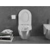 Mexen Lena WC mísa Rimless s pomalu sklopnou slim deskou, duroplast, bílá/stříbrná - 30224004