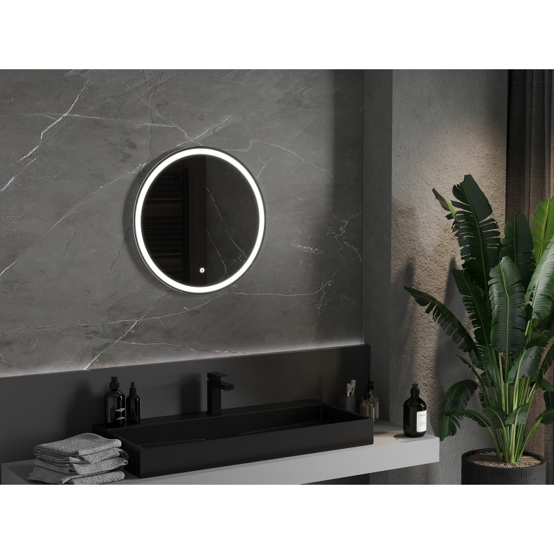 Mexen Gobi koupelnové zrcadlo podsvícené, kulaté 60 cm, LED 6000K, proti mlze - 9801-060-060-611-00