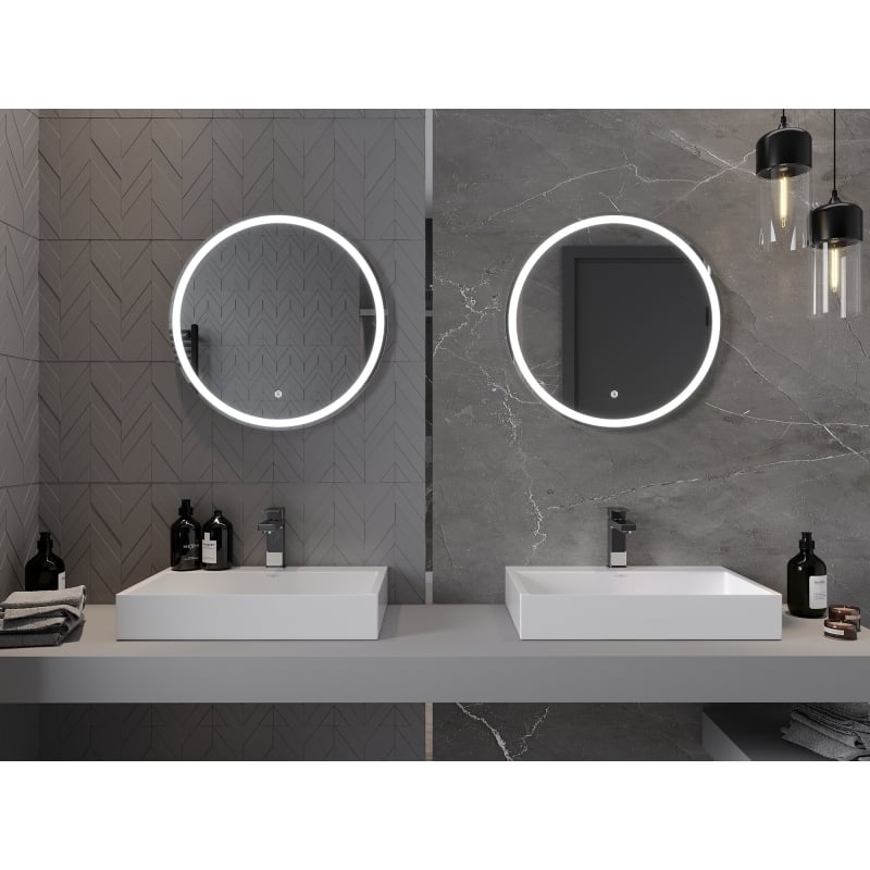 Mexen Gobi koupelnové zrcadlo osvětlené, kulaté 60 cm, LED 6000K, antizamlžovací - 9801-060-060-611-00