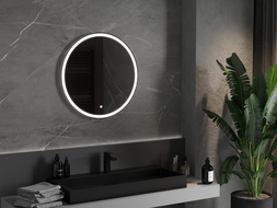 Mexen Gobi podsvícené koupelnové zrcadlo 70 x 70 cm, LED 6000K, ventilátor - 9801-070-070-611-00
