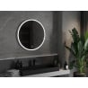 Mexen Gobi koupelnové zrcadlo s podsvícením, kulaté 80 cm, LED 6000K, proti zamlžení - 9801-080-080-611-00