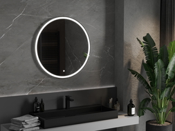 Mexen Gobi podsvícené koupelnové zrcadlo 80 x 80 cm, LED 6000K, ventilátor - 9801-080-080-611-00