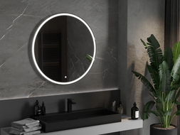 Mexen Gobi podsvícené koupelnové zrcadlo 90 x 90 cm, LED 6000K, ventilátor - 9801-090-090-611-00