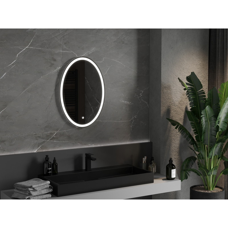Mexen Elz podsvícené zrcadlo do koupelny 50 x 70 cm, LED 6000K, protizamlžení - 9802-050-070-611-00