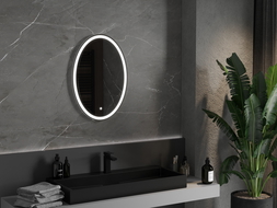 Mexen Elz podsvícené koupelnové zrcadlo 50 x 70 cm, LED 6000K, ventilátor - 9802-050-070-611-00