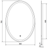 Mexen Elz osvětlené koupelnové zrcadlo 50 x 70 cm, LED 6000K, proti zamlžení - 9802-050-070-611-00