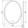 Mexen Elz koupelnové zrcadlo s podsvícením 60 x 80 cm, LED 6000K, antifog - 9802-060-080-611-00